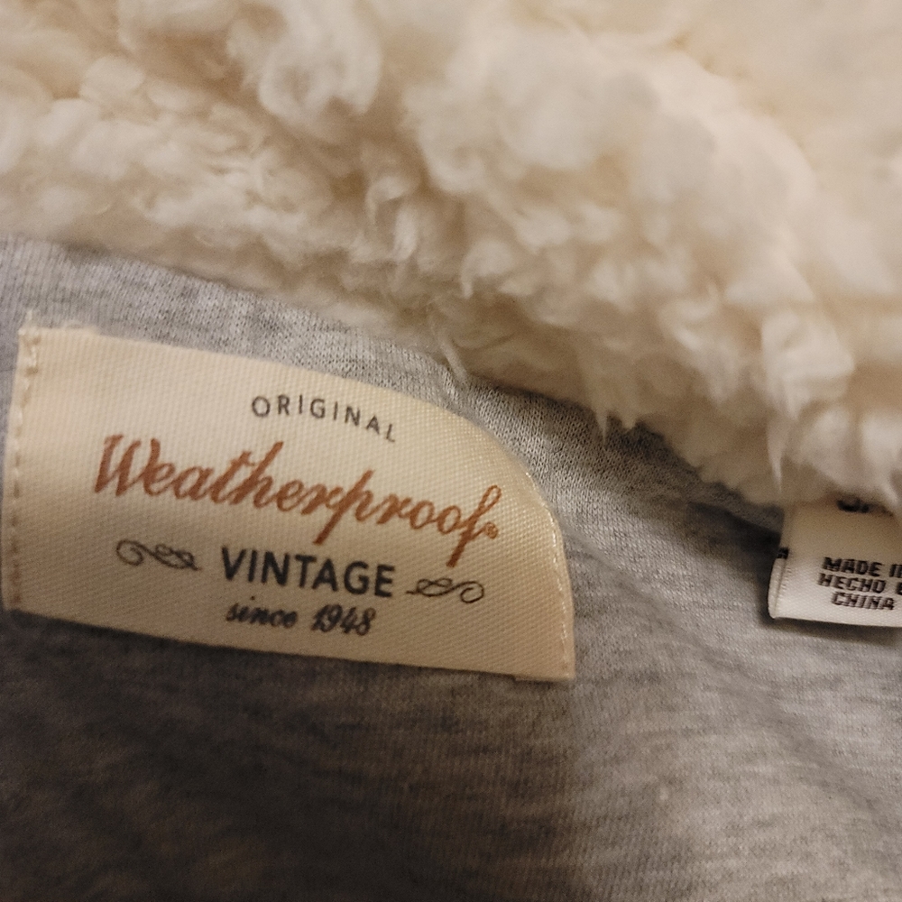 Weatherproof Sz S Warm Fuzzy Pull Over Zip Neck with Pockets - Picture 6 of 8